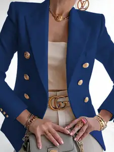 StyleCast x Revolte Women Double-Breasted Regular Fit Blazer