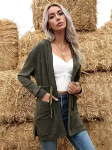 StyleCast Women Ribbed Longline Cardigan Sweater