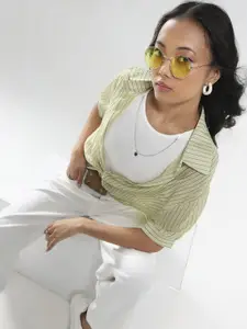 Sera Women Striped Korean Oversized Top