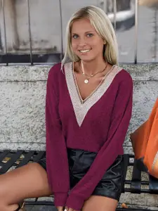 StyleCast Women V-Neck Top