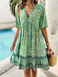 StyleCast x Revolte Floral Print A-Line Dress