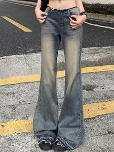 StyleCast Women Flared Low-Rise Light Fade Jeans