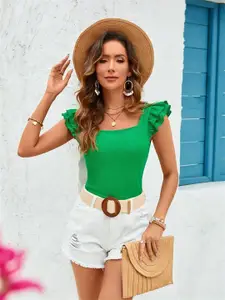 StyleCast Square Neck Solid Top