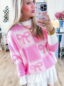 StyleCast Women Checked Pullover Sweater