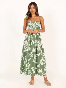 StyleCast Green Abstract Print Sleeveless Maxi Dress