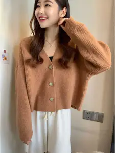 StyleCast Women Striped Cardigan Sweater