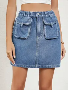 StyleCast Denim Mini Skirt
