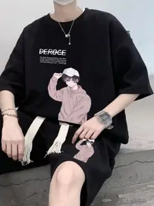 StyleCast Printed Round Neck T-Shirt With Short