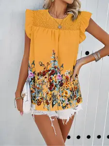 StyleCast Women Floral Printed Round Neck Top