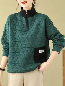 StyleCast x Revolte Women Mock Collar Pullover Cotton Sweatshirt