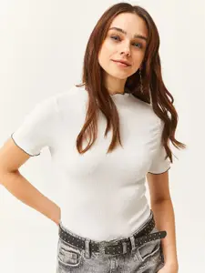 Olalook Women Short Sleeves Solid Casual Top