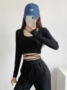 StyleCast x Revolte Women Solid Round Neck Top