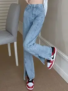 StyleCast Women Low Distress Jeans