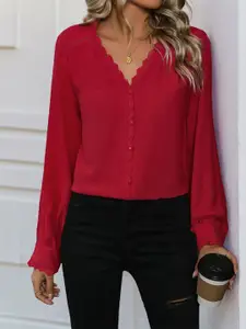 StyleCast Women V-Neck Shirt Style Top
