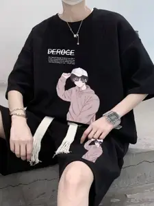 StyleCast Round Neck T-Shirt With Shorts  Co-Ords