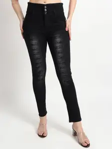 TYFFYN Women Slim Fit High-Rise Distressed Stretchable Jeans
