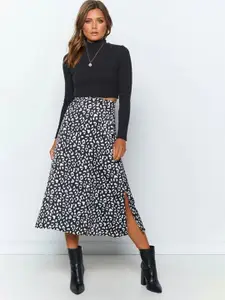 StyleCast x Revolte Animal Printed A-Line Midi Skirt