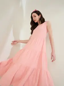 StyleStone Tiered Fit & Flare Midi Dress