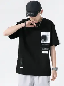 StyleCast x Revolte Men Typography Printed Round Neck Cotton T-shirt