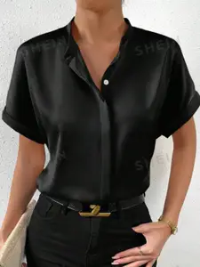 StyleCast Women  Solid Slim Fit Opaque Casual Shirt