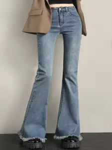 StyleCast Women Flared High-Rise Light Fade Jeans