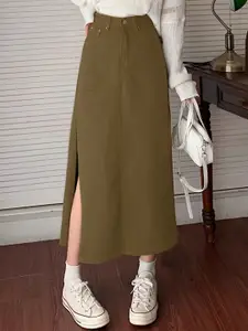 StyleCast Women Straight Maxi Skirt