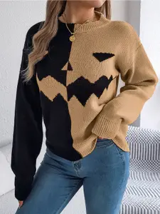 StyleCast x Revolte Women Colourblocked Round Neck Pullover