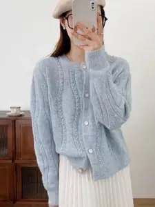 StyleCast Women Self Design Front-Open Sweaters