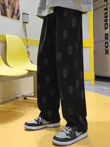 StyleCast x Revolte Men Printed Mid-Rise Trousers