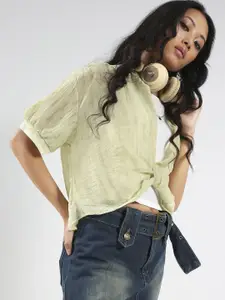 Sera women Solid Korean Oversized Top