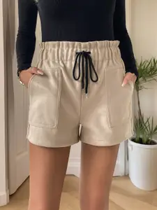 KPOP Women Solid Regular Fit Shorts