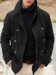 StyleCast Men Black Solid Tailored Jacket