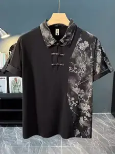 StyleCast Men Polo Collar Floral Printed T-shirt