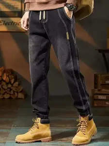 StyleCast x Revolte Men Jogger Fit Medium Shade Jeans