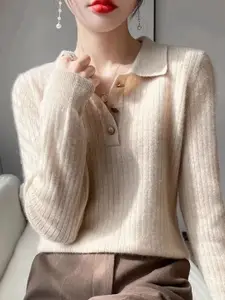 StyleCast Shirt Collar Woollen Sweater