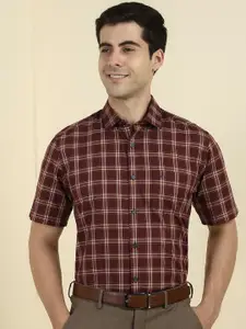 Allen Solly Men Slim Fit Tartan Checks Checked Formal Shirt