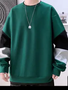 StyleCast x Revolte Men Round Neck Colourblocked Sweatshirt