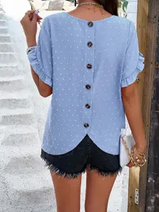 StyleCast Women Self Design Round Neck Top