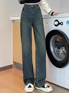 StyleCast Women Straight Fit High-Rise Light Fade Jeans