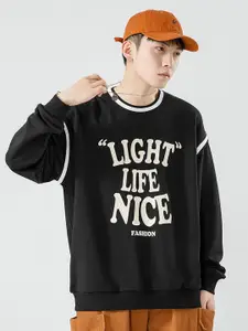 StyleCast x Revolte Men Printed Round Neck Sweatshirt