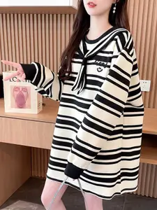 StyleCast x Revolte Women Cotton Striped Sweatshirt