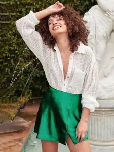 StyleCast x Revolte Straight Flared Mini Skirt