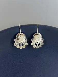 Accessorize London Circular Shaped Hammered Disc Drop Earrings