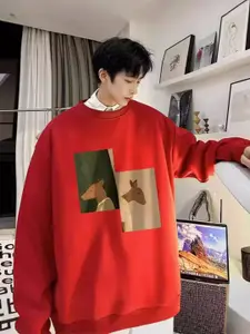 StyleCast x Revolte Men Graphic Printed Round Neck Pullover Sweatshirt