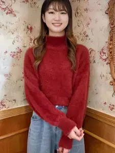 StyleCast Women Pullover with Fuzzy Detail