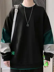 StyleCast x Revolte Men Colourblocked Round Neck Sweatshirt