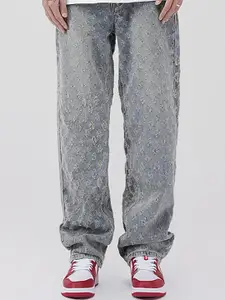 StyleCast x Revolte Men Relaxed Fit Light Fade Jeans