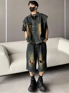 StyleCast Casual Denim Waistcoat & Shorts Co-Ords