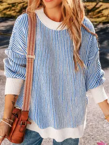 StyleCast Women Striped Pullover