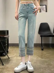 StyleCast Women Slim Fit High-Rise Cotton Printed Jeans